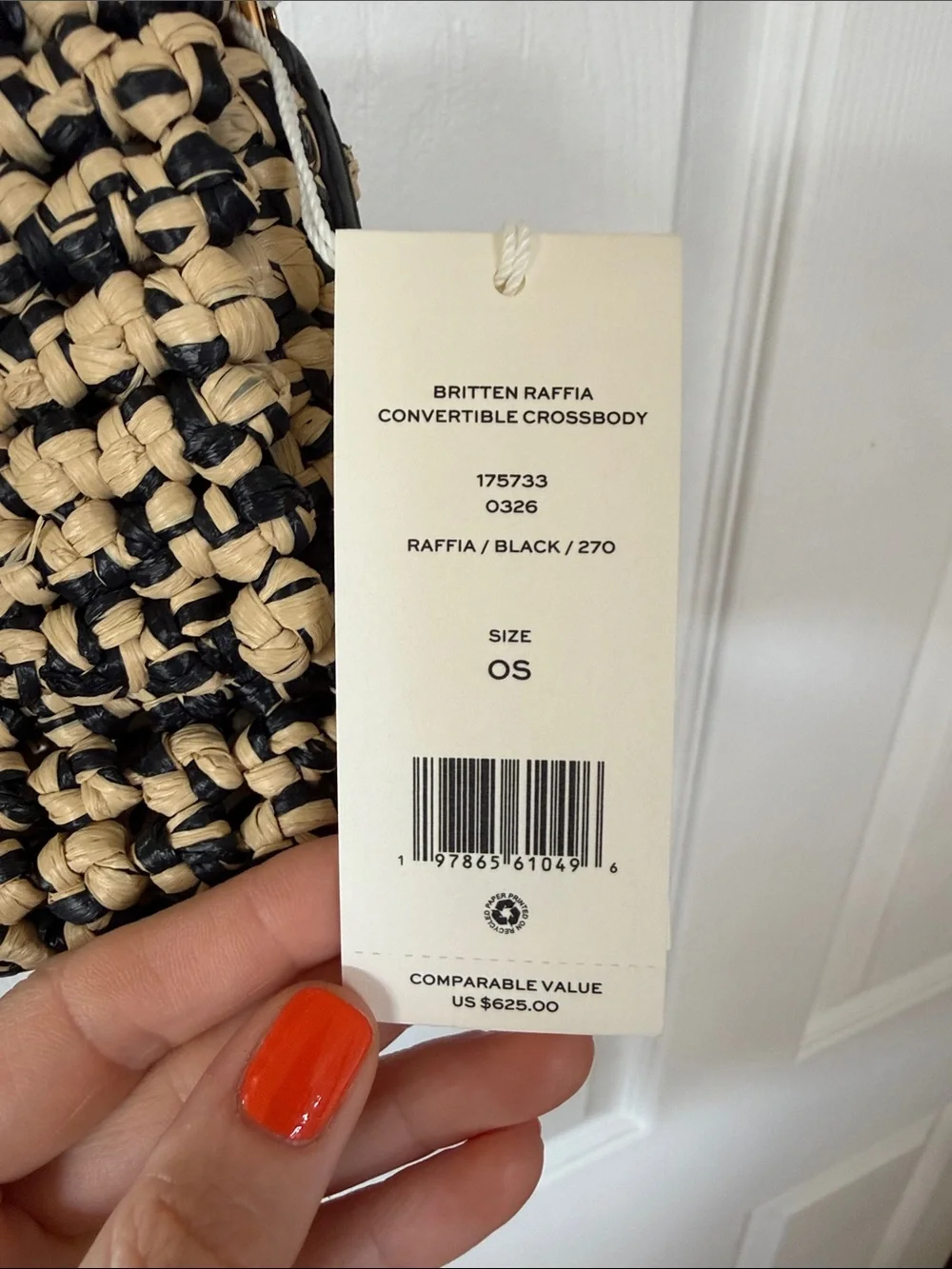 Tory Burch Britten Raffia bag